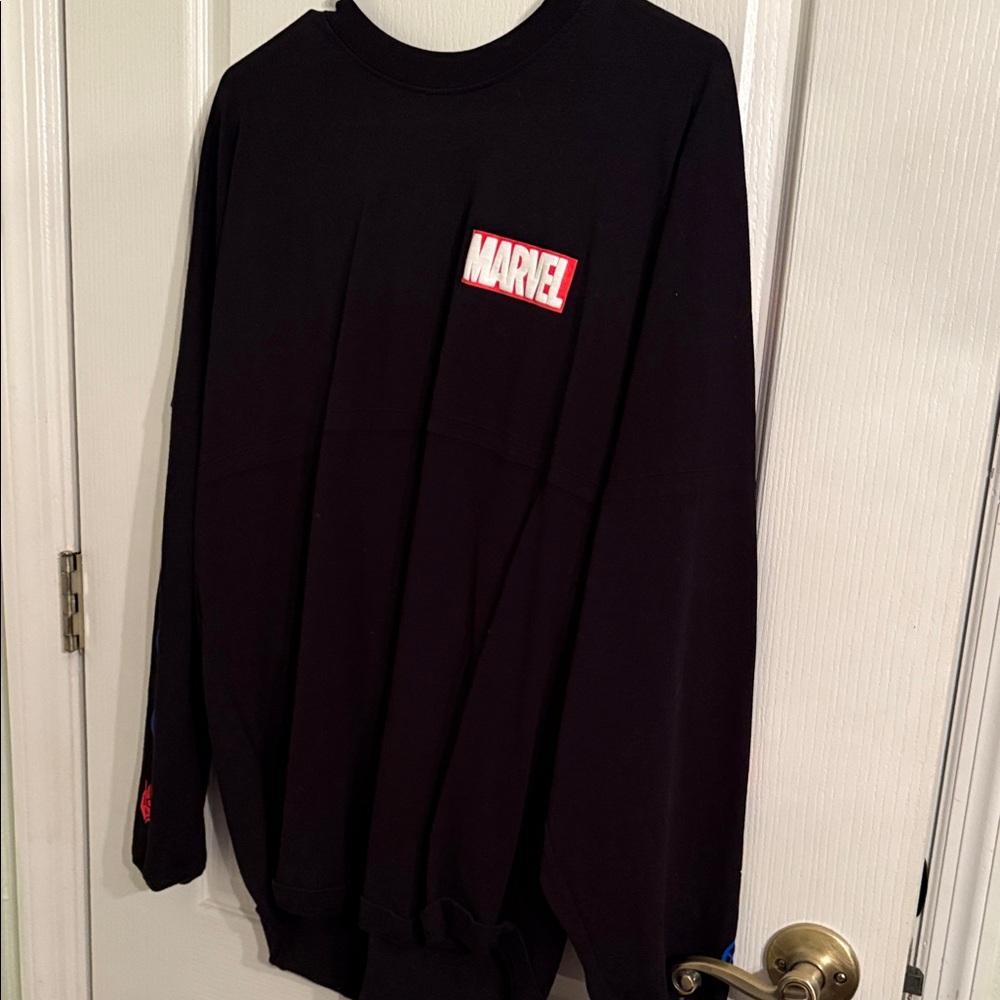 Marvel Men's Crewneck Sweater in Black with Red Details